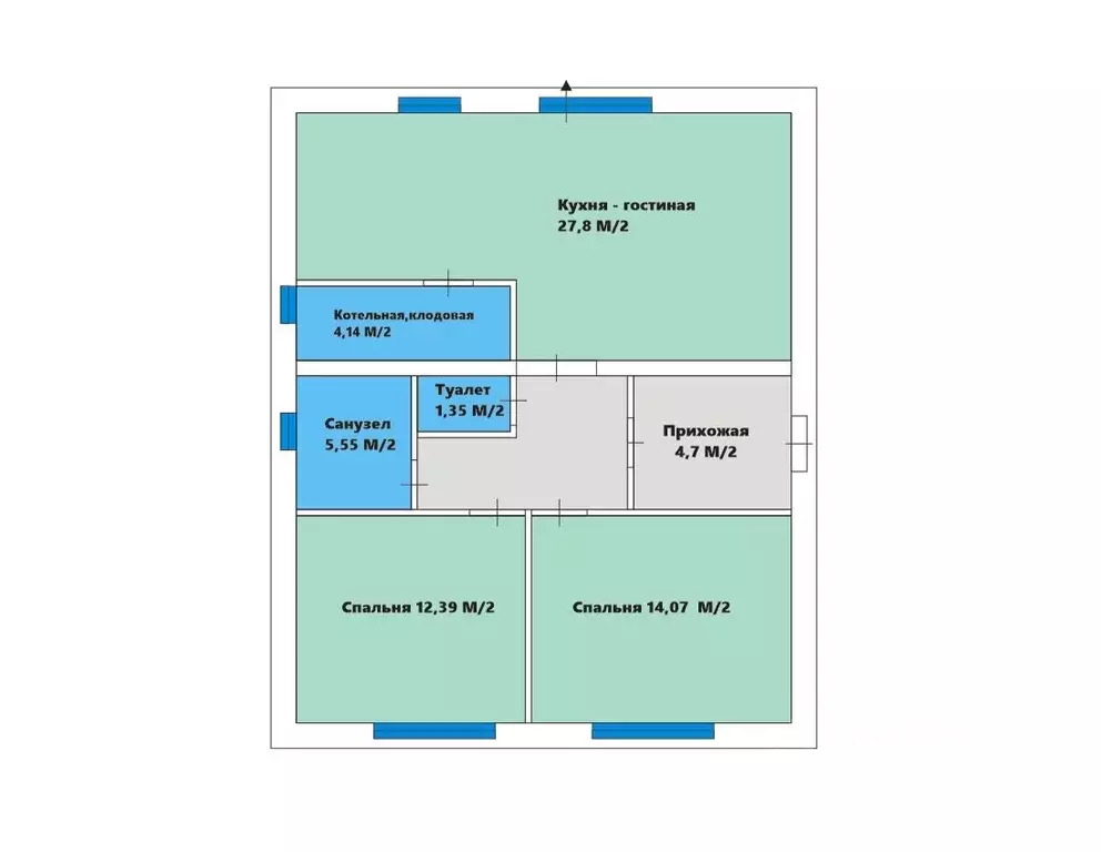 Дом в Оренбургская область, Оренбургский район, с. Благословенка, ... - Фото 2