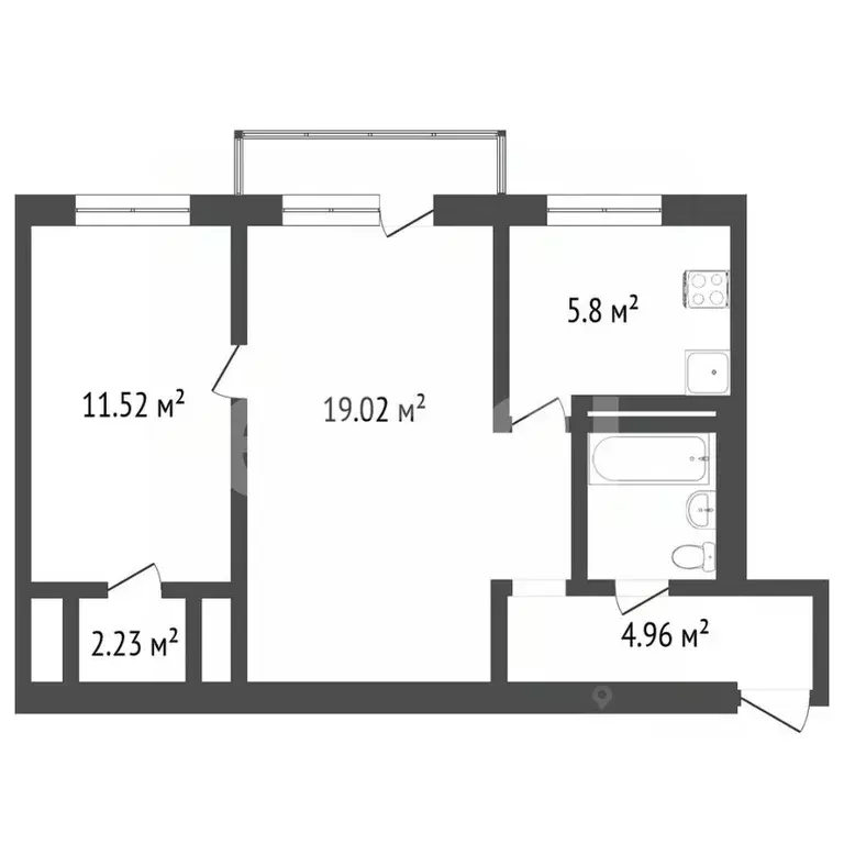 2-к кв. Ярославская область, Ярославль Автозаводская ул., 107 (46.0 м) - Фото 1