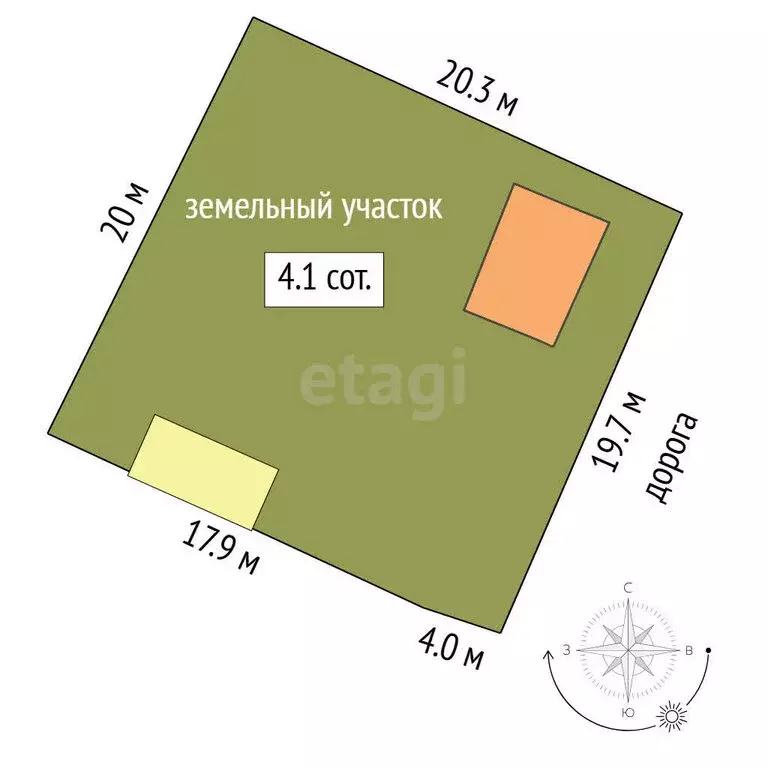 Участок в Тюмень, СНТ Плодовое, Черёмуховая улица (4 м) - Фото 1