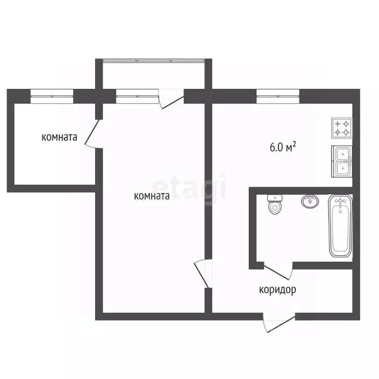 2-к кв. Владимирская область, Ковров Московская ул., 3 (41.0 м) - Фото 2