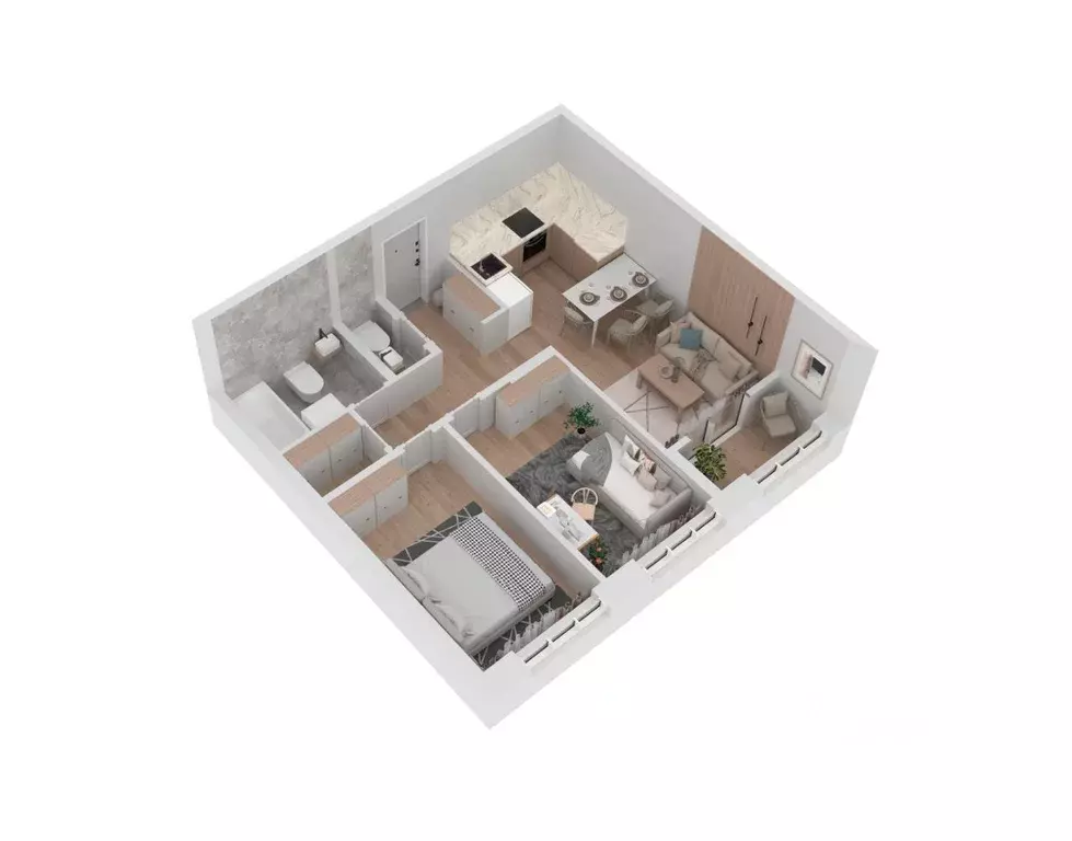 2-к кв. Башкортостан, Уфа Бионика Парк жилой комплекс, 3 (72.1 м) - Фото 2