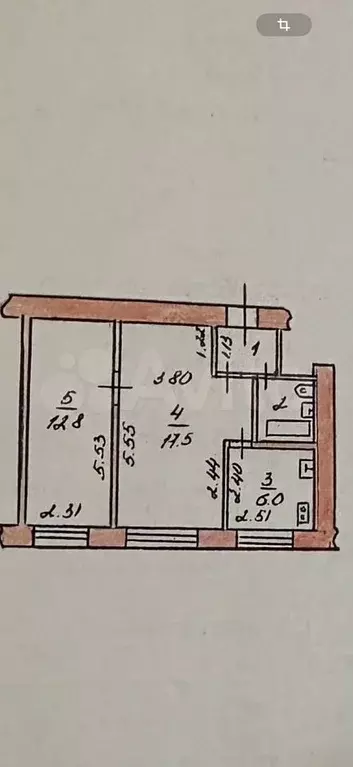 2-к. квартира, 41,4 м, 2/5 эт. - Фото 0