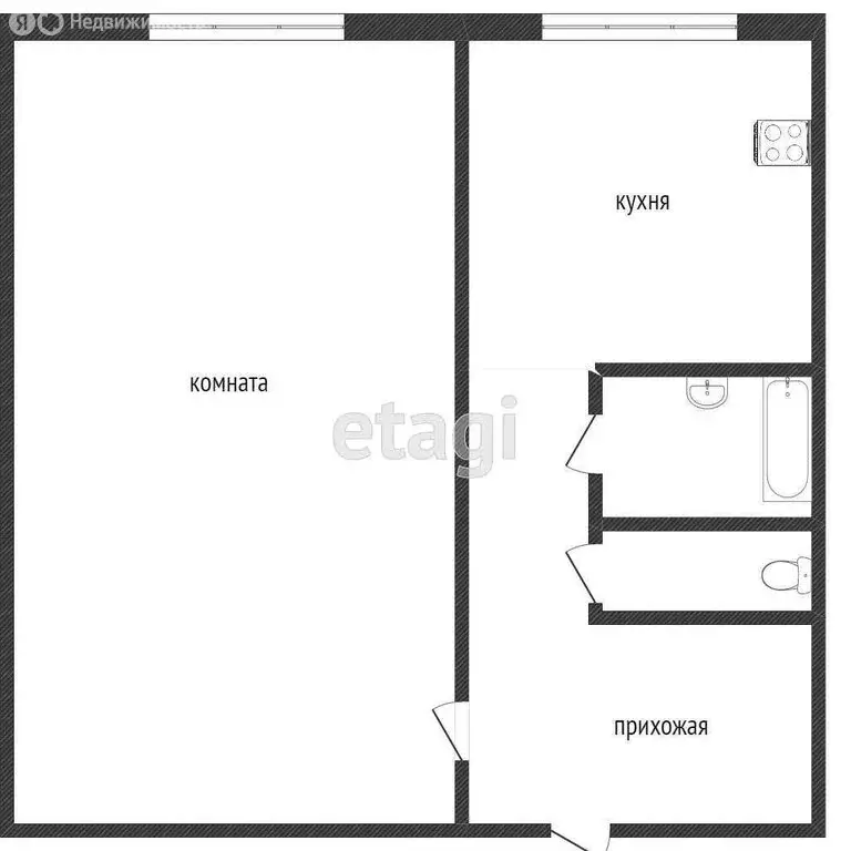1-комнатная квартира: Кемерово, улица 50 лет Октября, 13 (31.2 м) - Фото 1