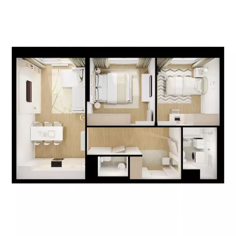 2-к кв. Московская область, Мытищи Яуза Парк жилой комплекс, к5 (58.3 ... - Фото 2