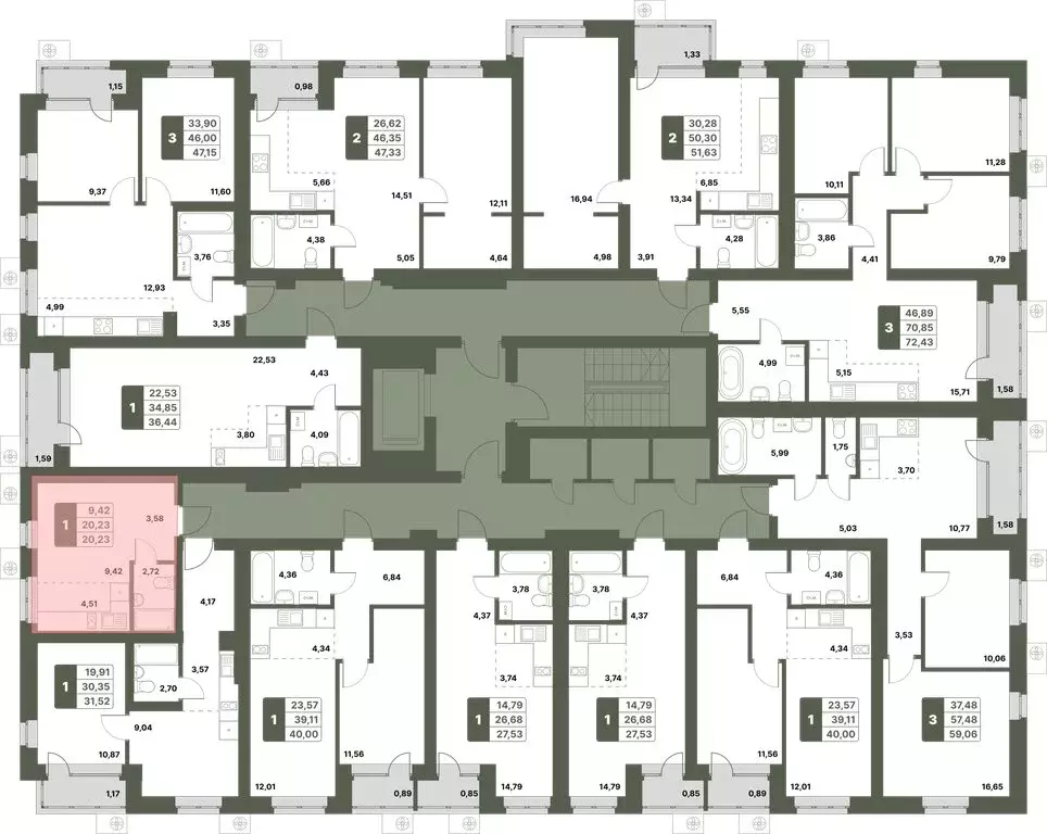 1-комнатная квартира: Уфимский район, село Миловка (20.23 м) - Фото 1