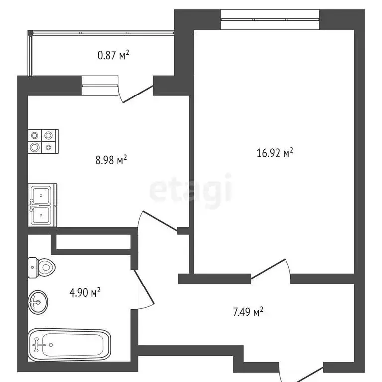 1-комнатная квартира: Ярославль, Брагинская улица, 18к4 (38.3 м) - Фото 0