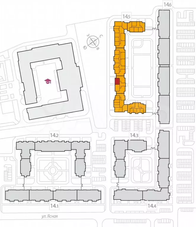2-к. квартира, 60,6 м, 6/8 эт. - Фото 1