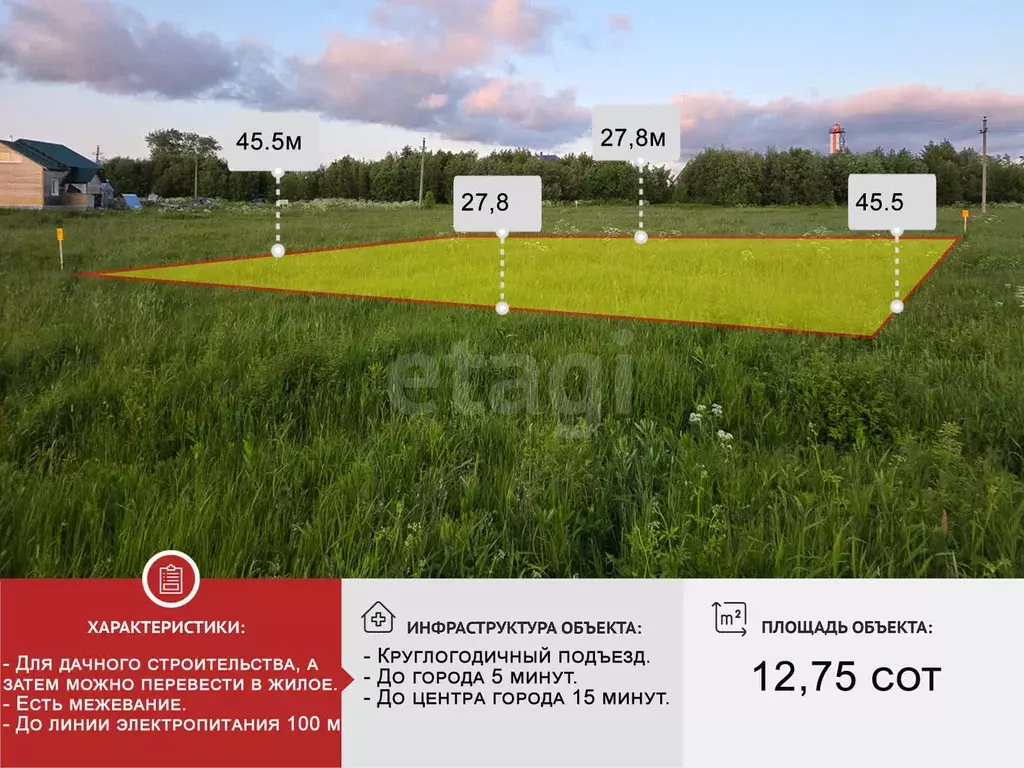 Участок, 12.7 сот., сельхоз (снт или днп) - Фото 1