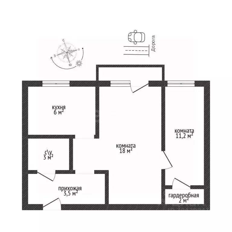 2-к кв. Адыгея, Майкоп Спортивная ул., 7 (41.1 м) - Фото 2