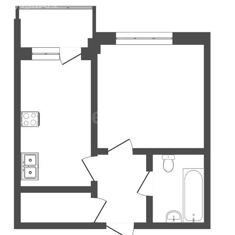 1-комнатная квартира: Вологда, Ленинградская улица, 66 (29 м) - Фото 1
