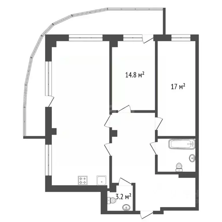 3-к кв. Красноярский край, Красноярск наб. Ярыгинская, 29 (109.4 м) - Фото 2