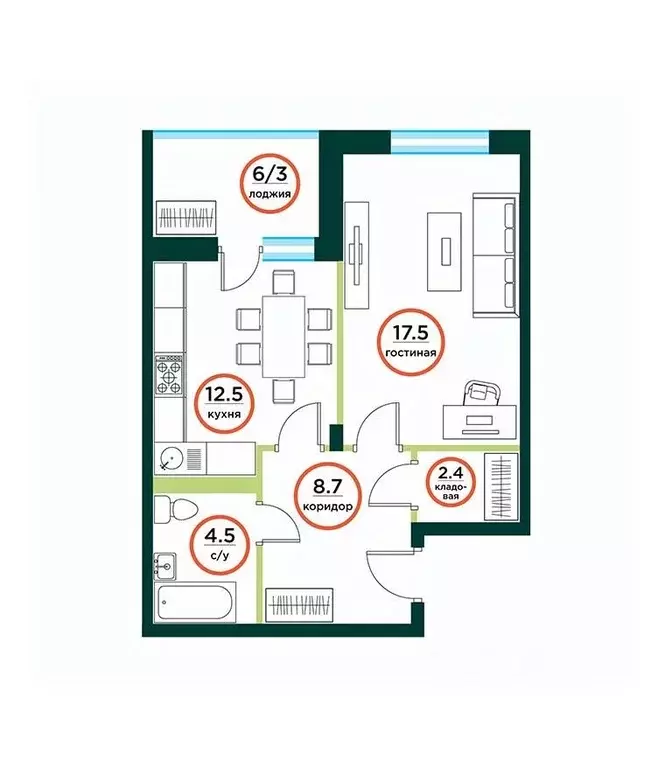 1-к кв. Красноярский край, Красноярск городской округ, пос. Солонцы ... - Фото 1