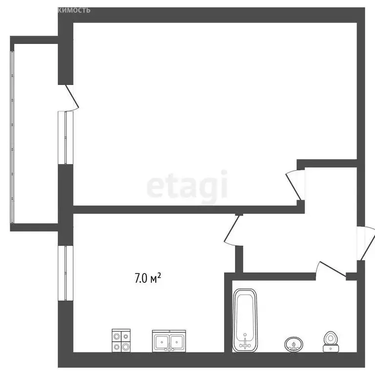 1-комнатная квартира: Вологда, улица Текстильщиков, 20А (33.5 м) - Фото 1
