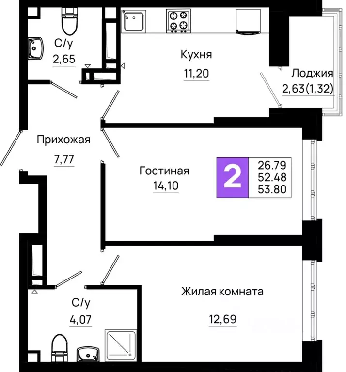 2-к кв. Ростовская область, Ростов-на-Дону Нефтекачка кв-л, Октябрь ... - Фото 0