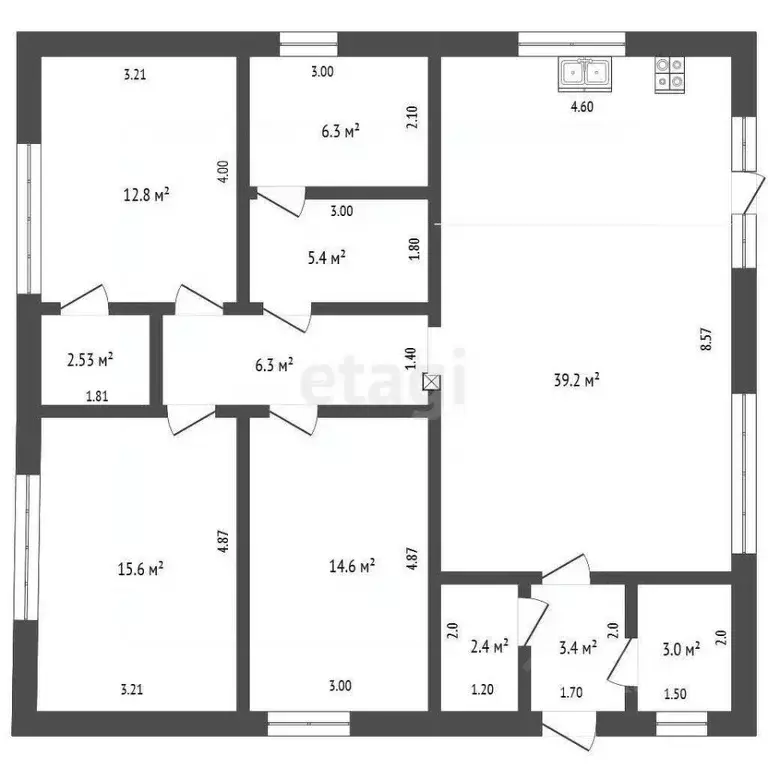 Дом в Крым, Феодосия Колос СПК, ул. Береговая (126 м) - Фото 2