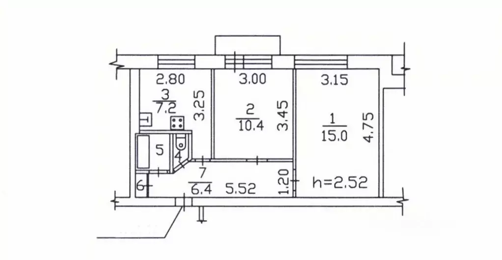 2-к кв. Московская область, Реутов Лесная ул., 6 (42.3 м) - Фото 1