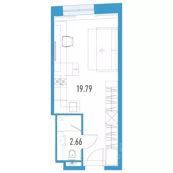 Студия Санкт-Петербург пл. Конституции, 3 (22.45 м) - Фото 0