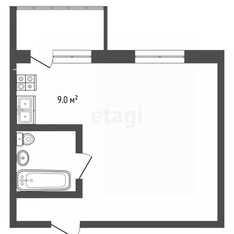 1-к кв. Ростовская область, Ростов-на-Дону, Нахичевань ул. 26-я Линия, ... - Фото 1