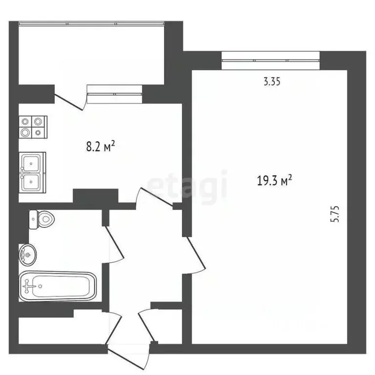 1-к кв. Москва Новгородская ул., 23 (36.0 м) - Фото 1