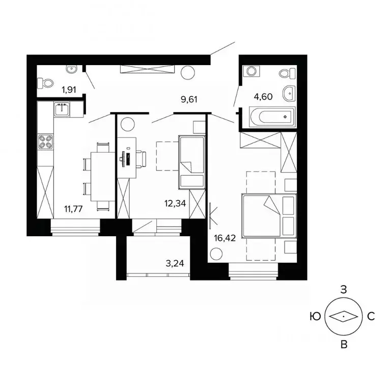 2-к кв. Свердловская область, Березовский бул. Малахитовый (60.5 м) - Фото 1