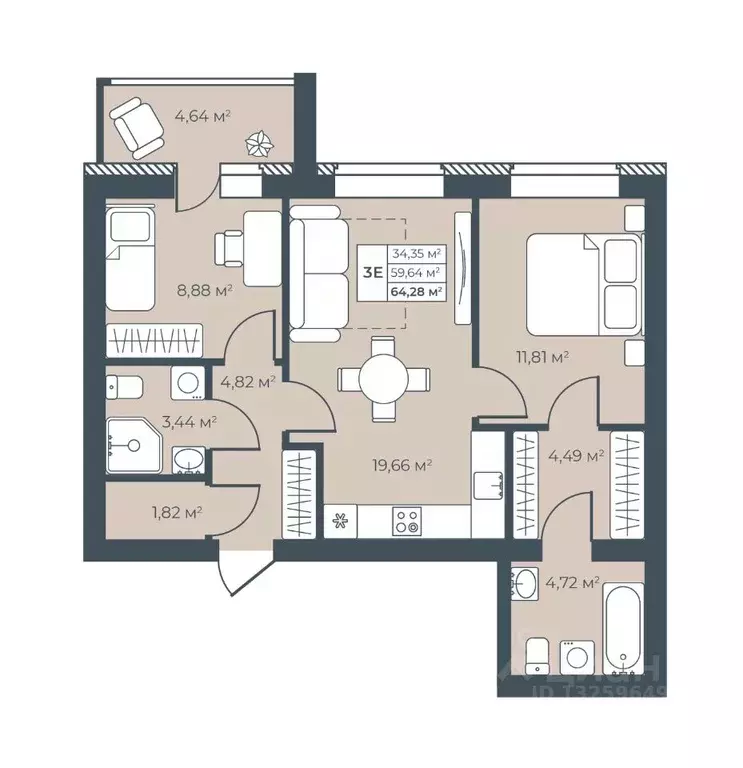 3-к кв. Воронежская область, Павловск ул. Свободы, 29 (64.28 м) - Фото 0