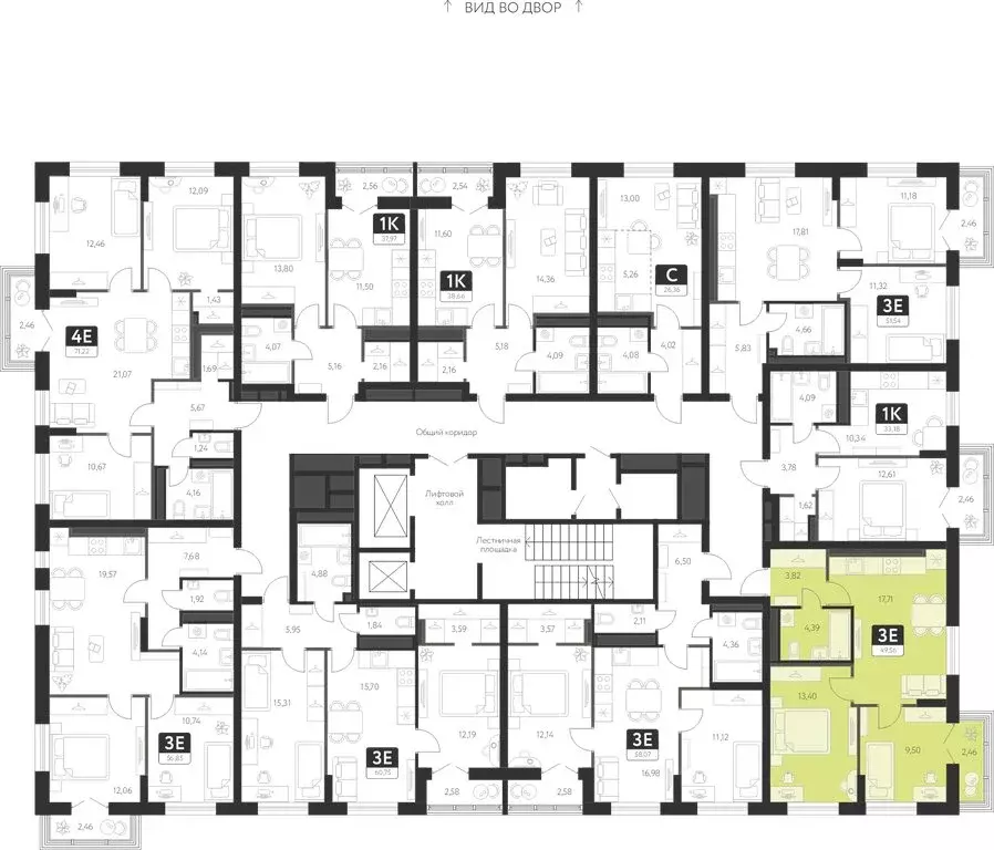 2-комнатная квартира: Екатеринбург, улица Академика Ландау, 41 (49.76 ... - Фото 1