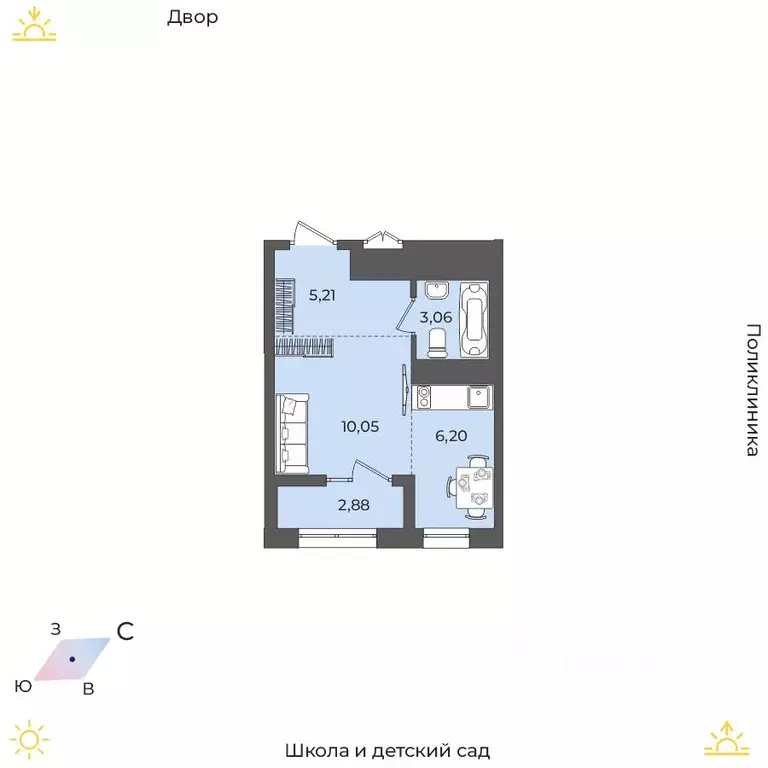 1-к кв. Иркутская область, Иркутский муниципальный округ, Маркова рп, ... - Фото 1