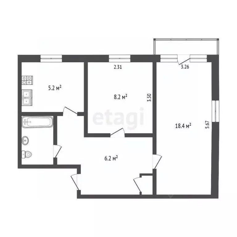 2-к кв. Москва Керченская ул., 10К2 (41.7 м) - Фото 1