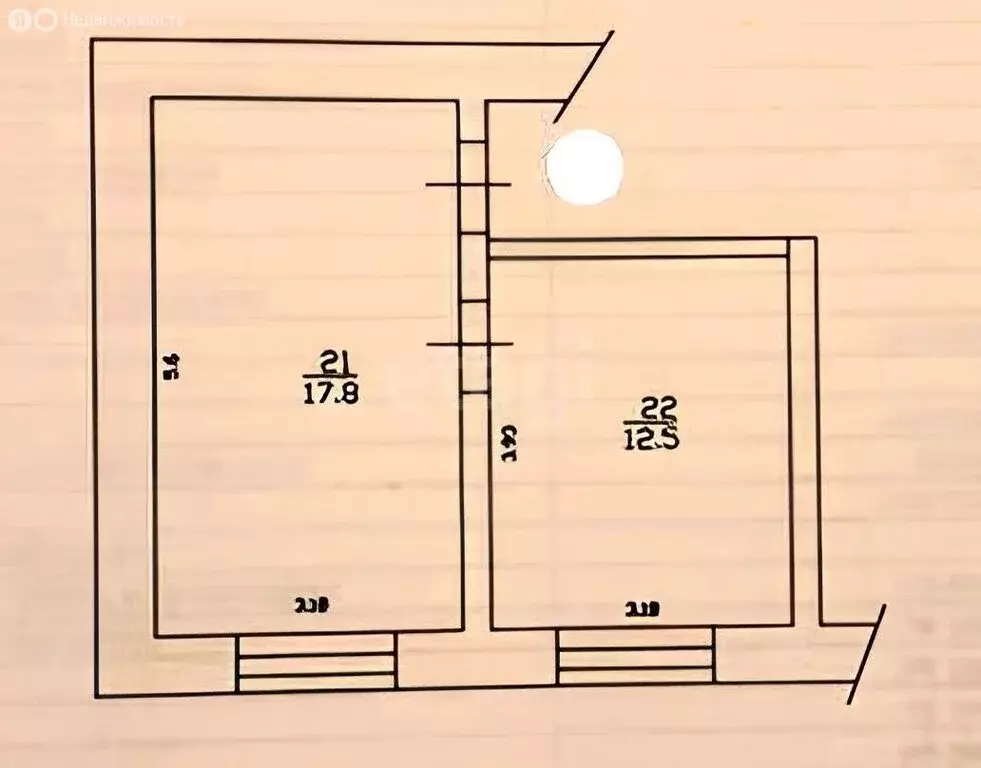 2-комнатная квартира: Казань, улица Кулахметова, 5 (30.2 м) - Фото 1