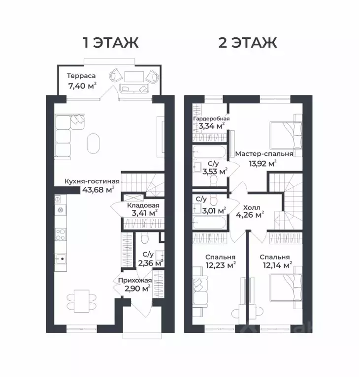 Таунхаус в Владимирская область, Ковровский район, Доброград ... - Фото 1