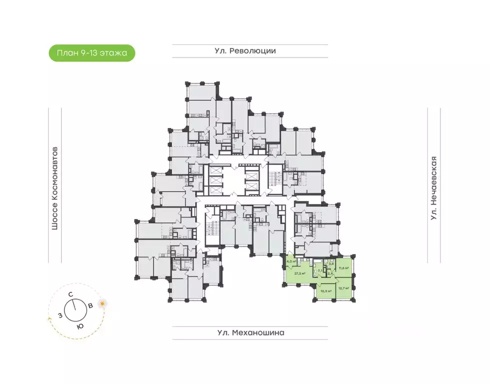 3-к кв. Пермский край, Пермь ул. Механошина, 16 (79.8 м) - Фото 1