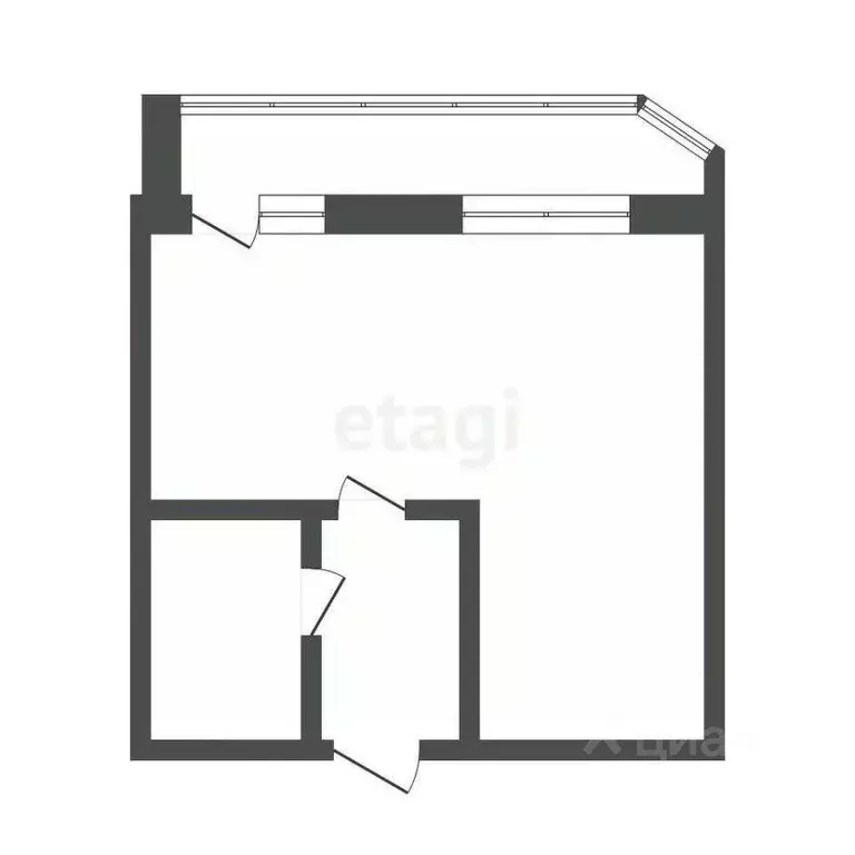 1-к кв. Ульяновская область, Ульяновск ул. Радищева, 148А (30.8 м) - Фото 2