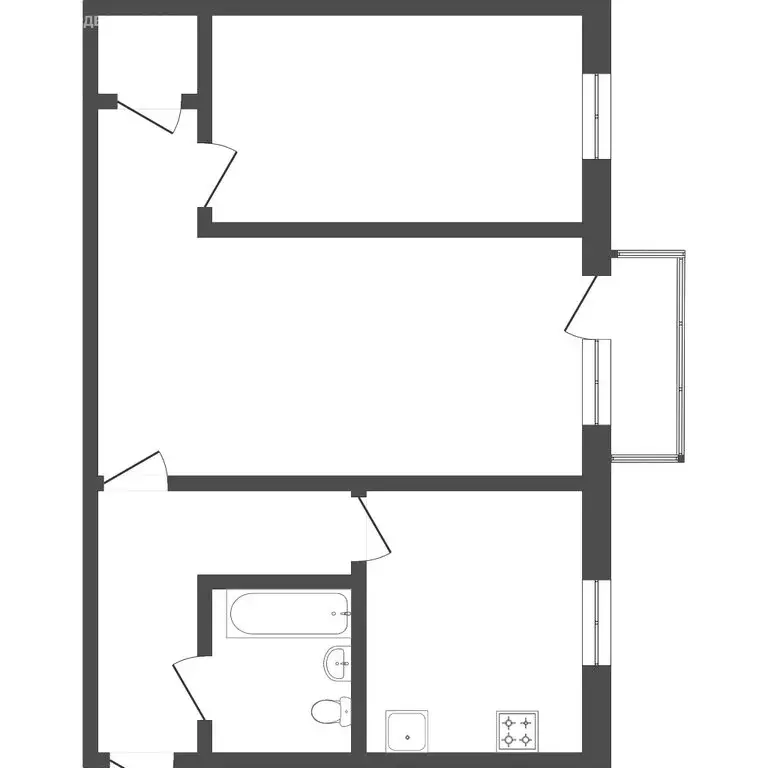 2-комнатная квартира: микрорайон Зелёный, 9 (48.1 м) - Фото 1