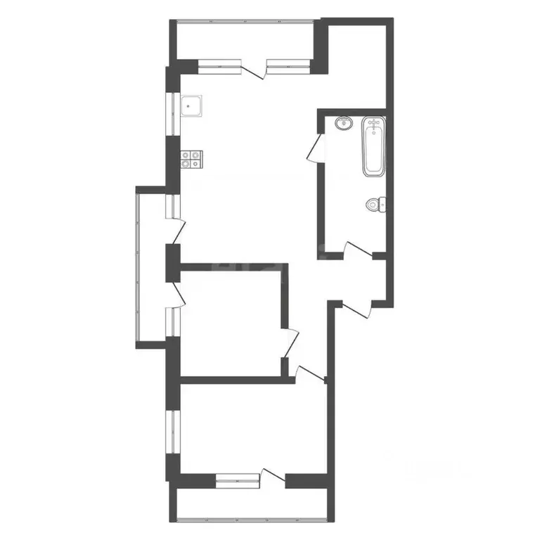 3-к кв. Тульская область, Алексин ул. 50 лет ВЛКСМ, 3Б (132.4 м) - Фото 2