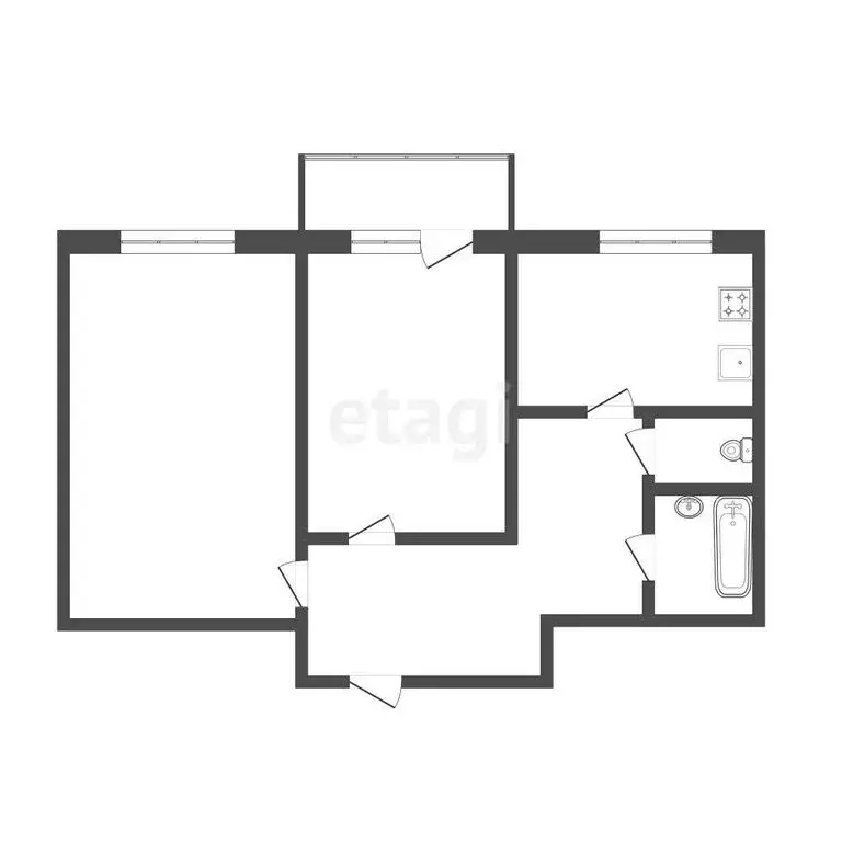 2-комнатная квартира: Тюмень, микрорайон Антипино, улица Будённого, 3 ... - Фото 1