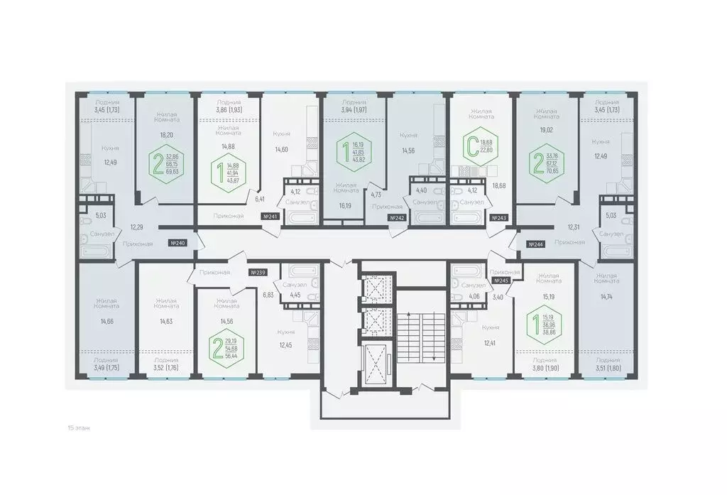 2-комнатная квартира: Краснодар, Обрывная улица, 132/1к1 (54.68 м) - Фото 1
