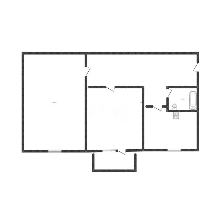 2-комнатная квартира: Ангарск, 15-й микрорайон, 32 (49 м) - Фото 1