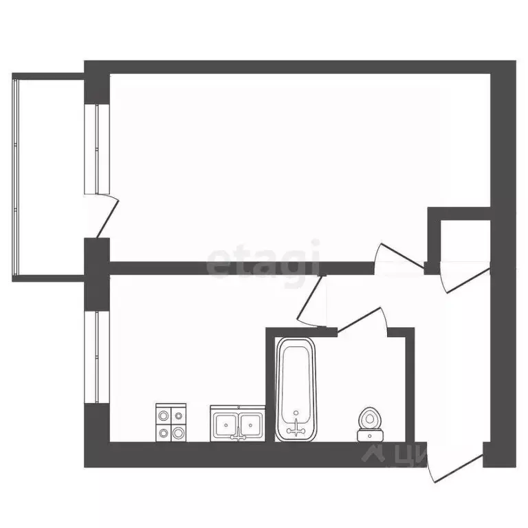1-к кв. Мордовия, Рузаевка ул. Ухтомского, 16 (31.0 м) - Фото 1