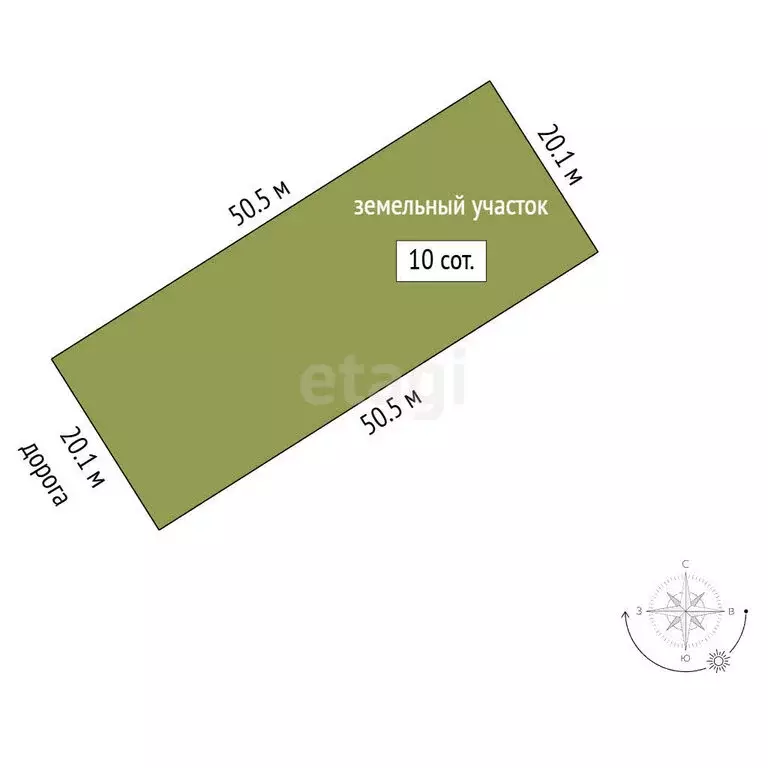 Участок в село Русский Акташ, улица Нефтяников (10 м) - Фото 1