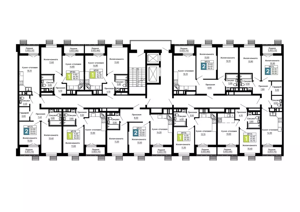 2-к кв. Адыгея, Тахтамукайский район, Яблоновский пгт  (52.5 м) - Фото 2