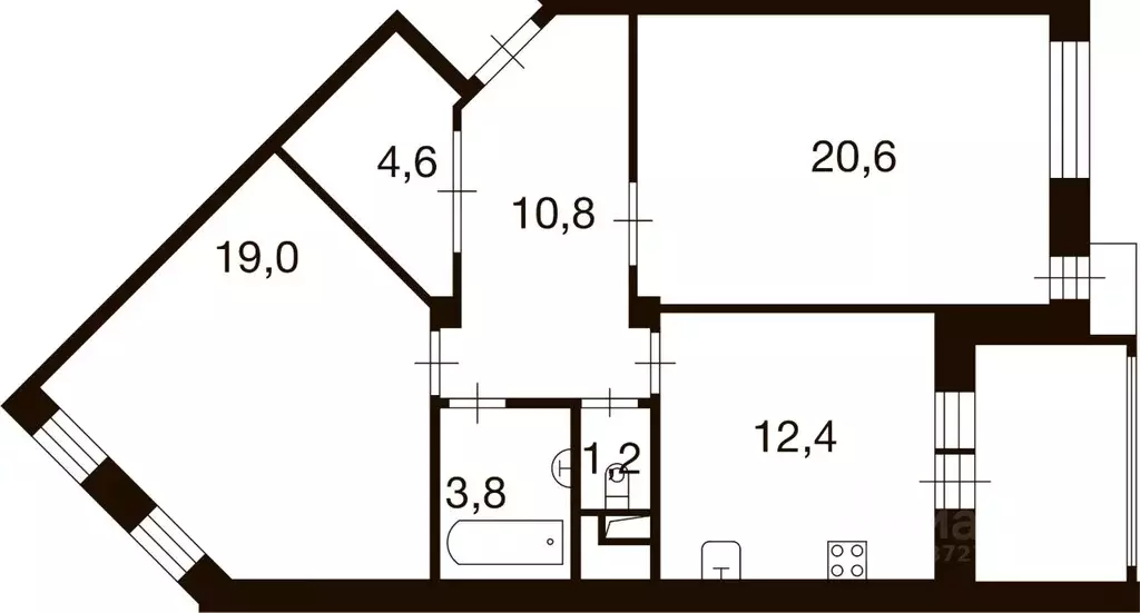 2-к кв. Москва д. Ивановское, ул. Семена Гордого, 3 (72.5 м) - Фото 0