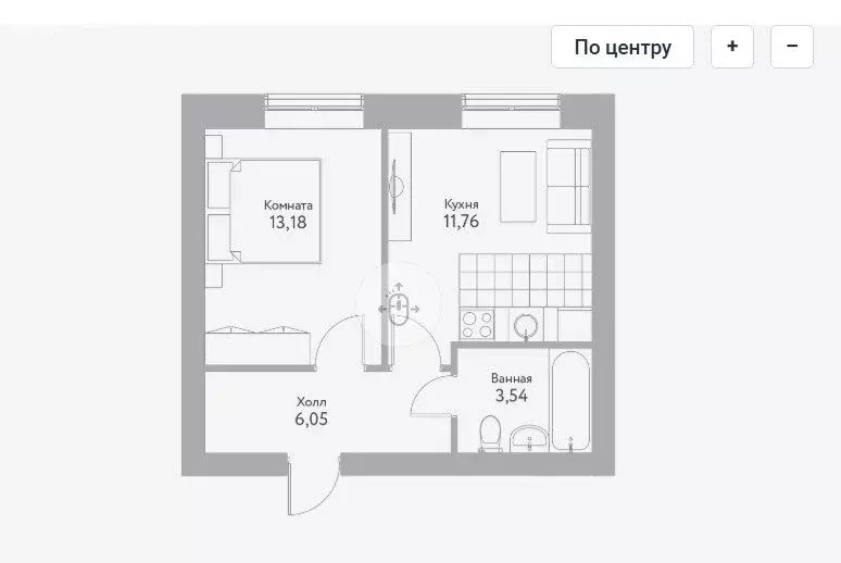 1-комнатная квартира: Воскресенск, улица Ломоносова, 113 (34.6 м) - Фото 0