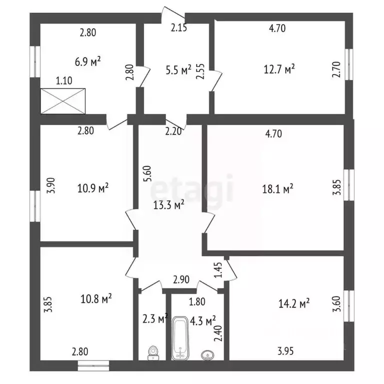 Дом в Томская область, Томский район, Богашевское с/пос, с. Богашево ... - Фото 2
