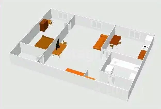 2-к кв. Сахалинская область, Холмск ул. Александра Матросова, 4А (42.4 ... - Фото 2