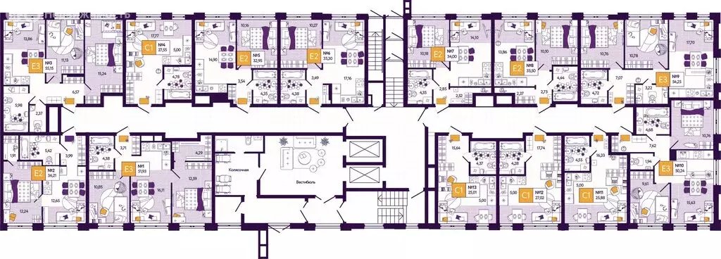 2-комнатная квартира: Тула, Пряничная улица, 3 (55.15 м) - Фото 2