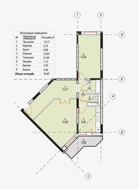 2-к кв. Московская область, Люберцы городской округ, Красково пгт ул. ... - Фото 1