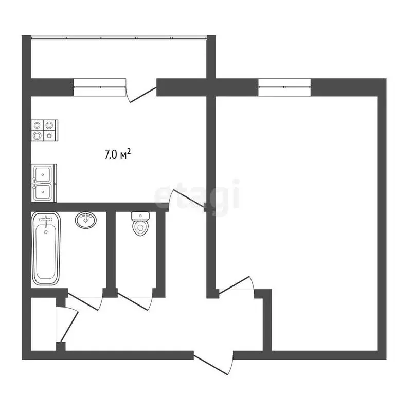 1-комнатная квартира: Тамбов, Полынковская улица, 57 (30.6 м) - Фото 0