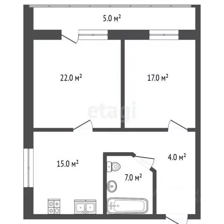 2-к кв. Краснодарский край, Новороссийск городской округ, с. Мысхако ... - Фото 2