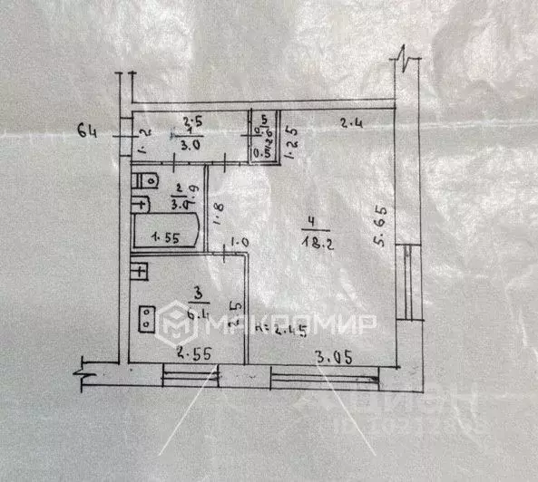 1-к кв. Брянская область, Брянск пер. 22-го съезда КПСС, 59 (31.2 м) - Фото 2