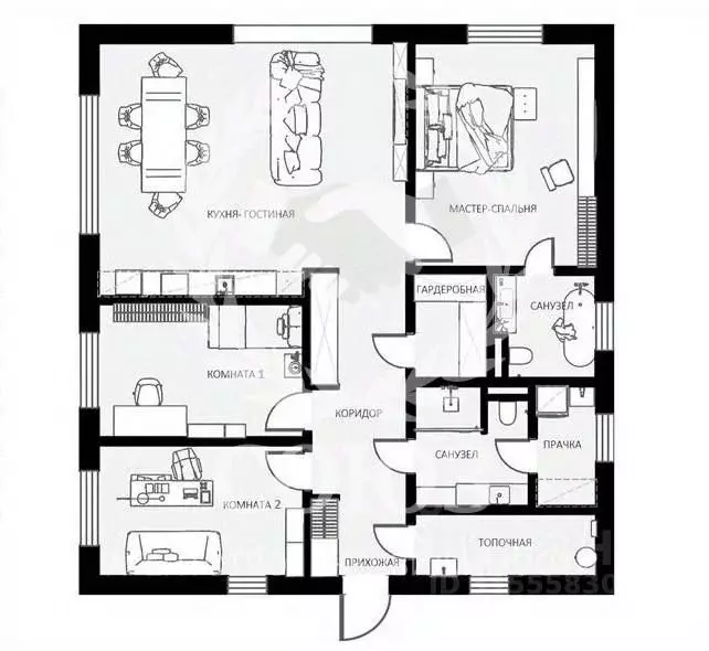 Дом в Калужская область, Ферзиковский район, Грабцево с/пос, с. ... - Фото 2